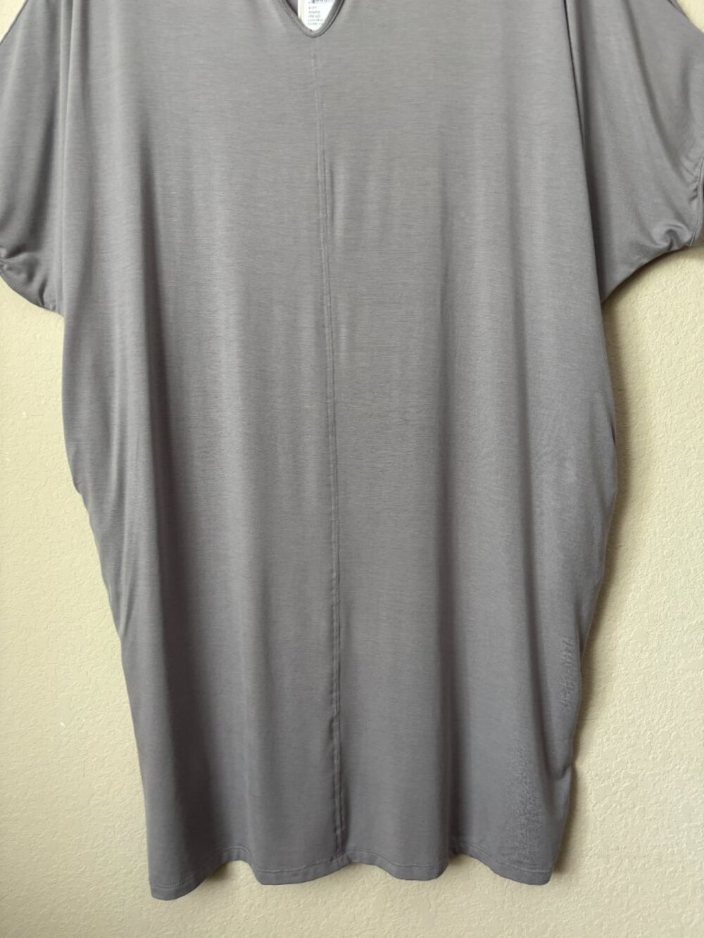 NEW Barefoot Dreams Luxe Milk Jersey Short Caftan in Pewter - Picture 5 of 12